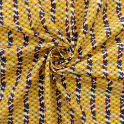 SALE Stripe Matte Spandex Fabric 6327 Sun, by the yard