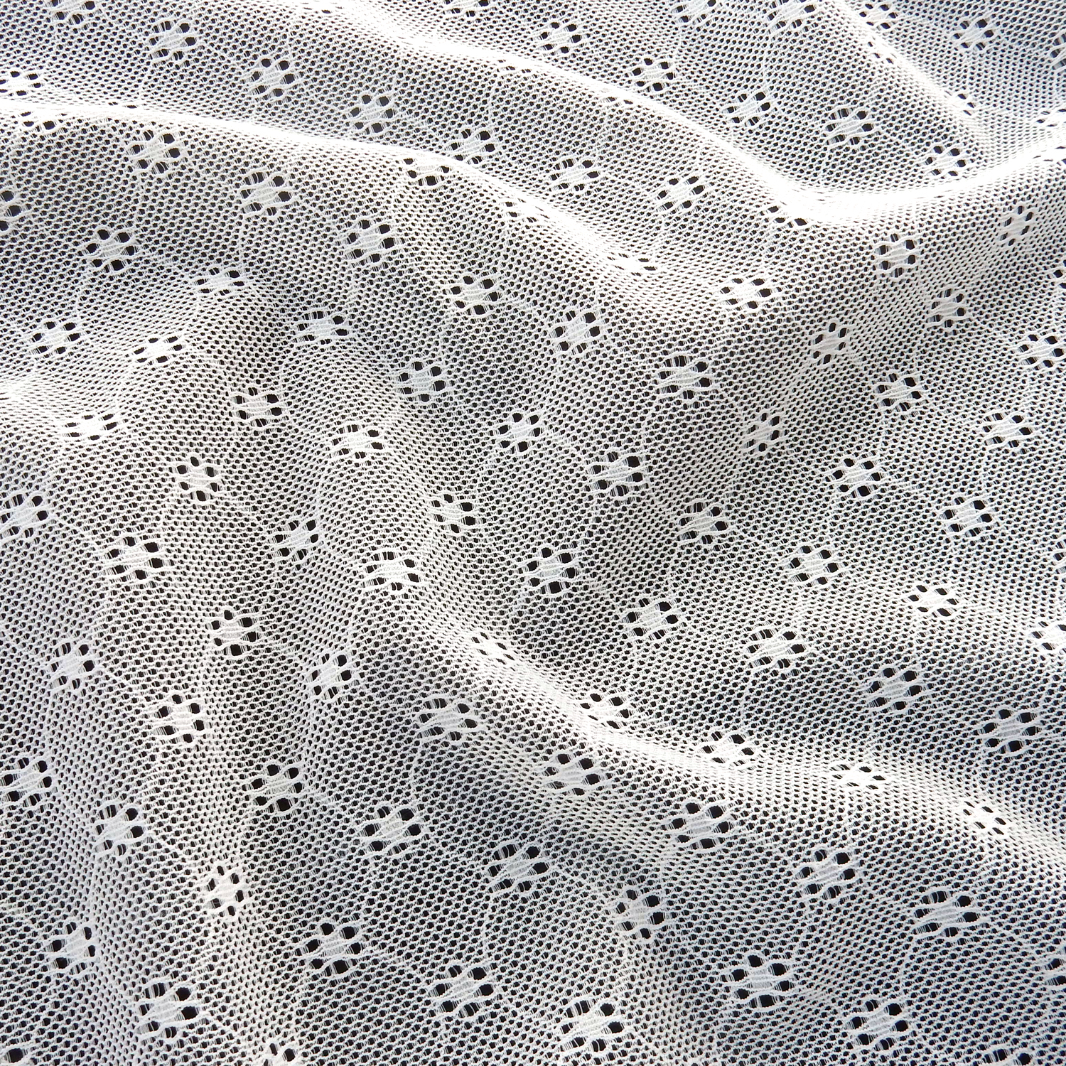 SALE Stretch Lace Fabric 6363 Bright White, by the yard - Image 4