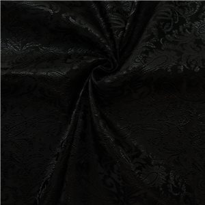 30" Silk Brocade Fabric Paisley 28 Black on Black 15 yard bolt