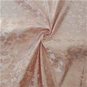 30" Silk Brocade Fabric Floral Rose 40 Pink 15 yard bolt