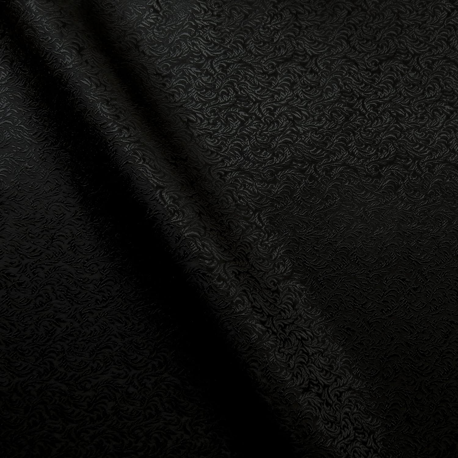 30" Silk Brocade Fabric Trellis 56 Black on Black 15 yard bolt - Image 2