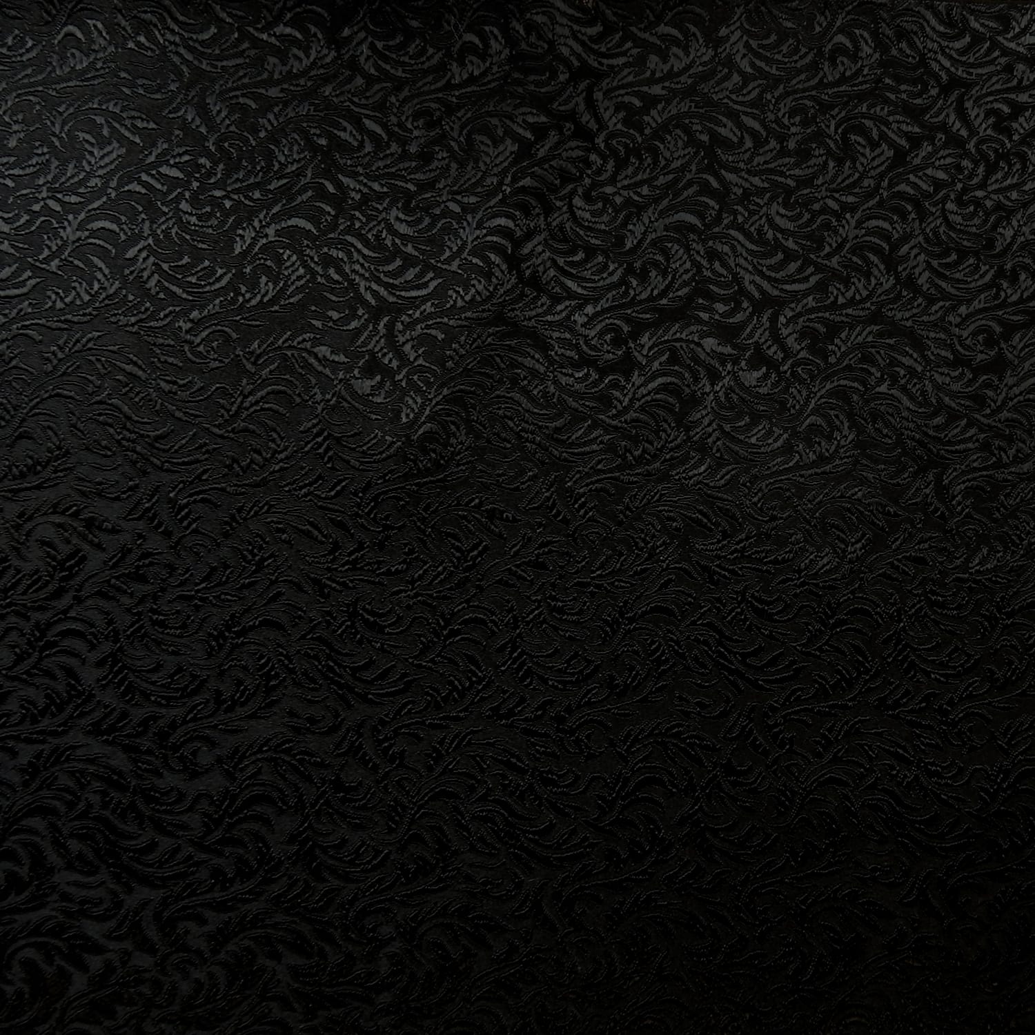 30" Silk Brocade Fabric Trellis 56 Black on Black 15 yard bolt - Image 3