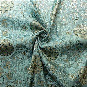 30" Silk Brocade Fabric Damask 58 Dusty Blue 15 yard bolt