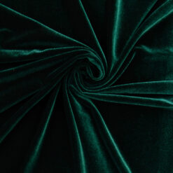 Stretch Spandex Velvet Fabric Hunter Green, by the yard