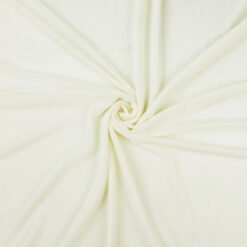 Stretch Spandex Velvet Fabric Ivory, by the yard