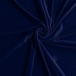 Stretch Spandex Velvet Fabric Royal Blue, by the yard
