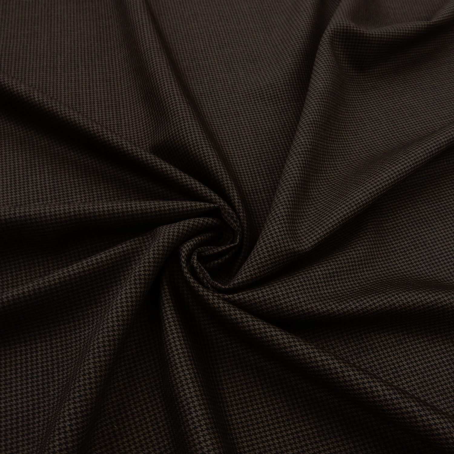 Super 110s Wool Fabric Herringbone 29 Gray-Black, by the yard - Image 3