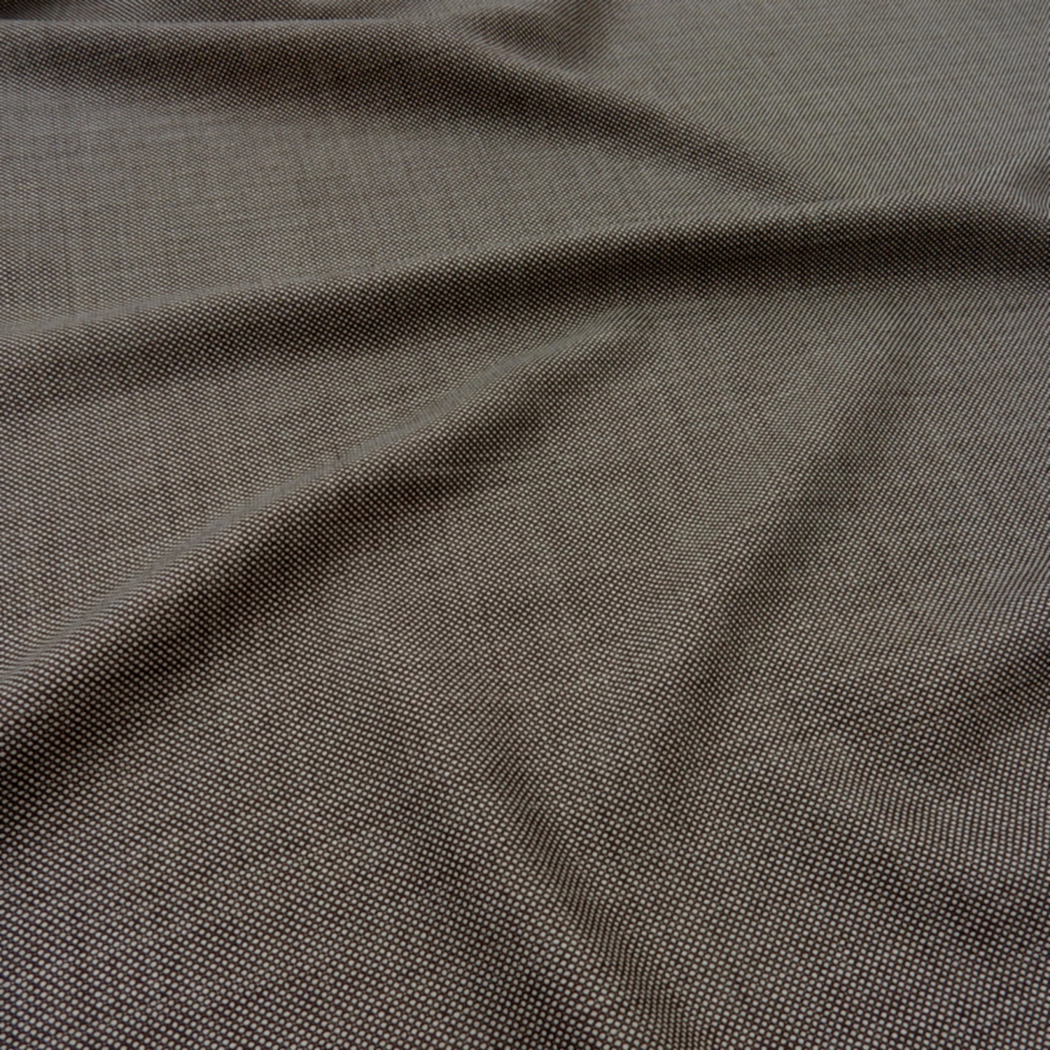 Super 110s Wool Fabric Tweed 37 Brown-Dove, by the yard - Image 3