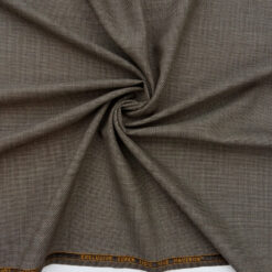 Super 110s Wool Fabric Tweed 37 Brown-Dove, by the yard