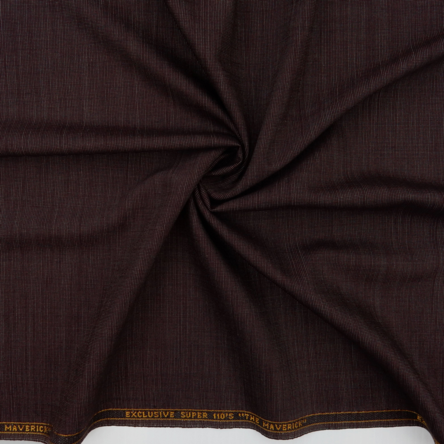 Super 110s Wool Fabric Tweed 38 Wine-Gray, by the yard