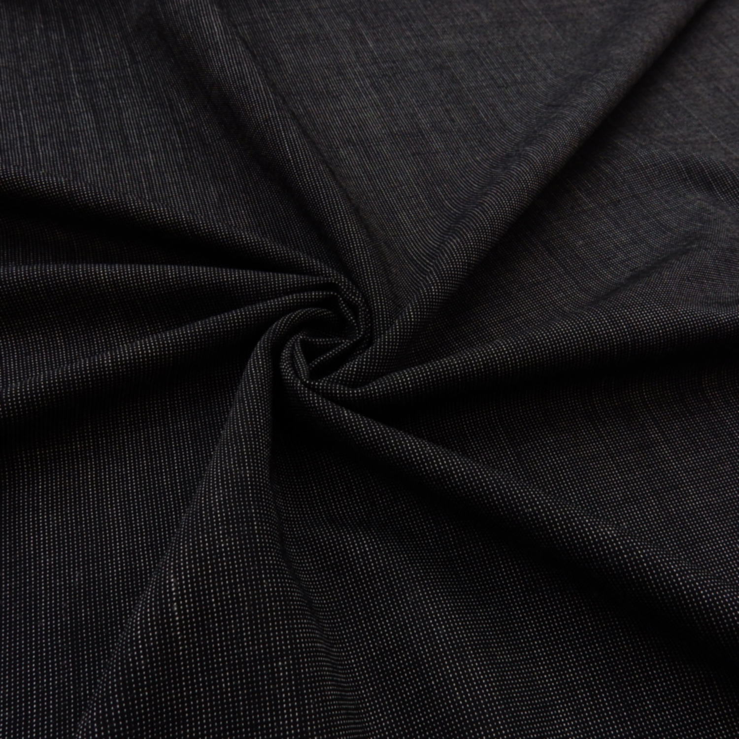 Super 110s Wool Fabric Tweed 39 Black-Gray, by the yard - Image 2