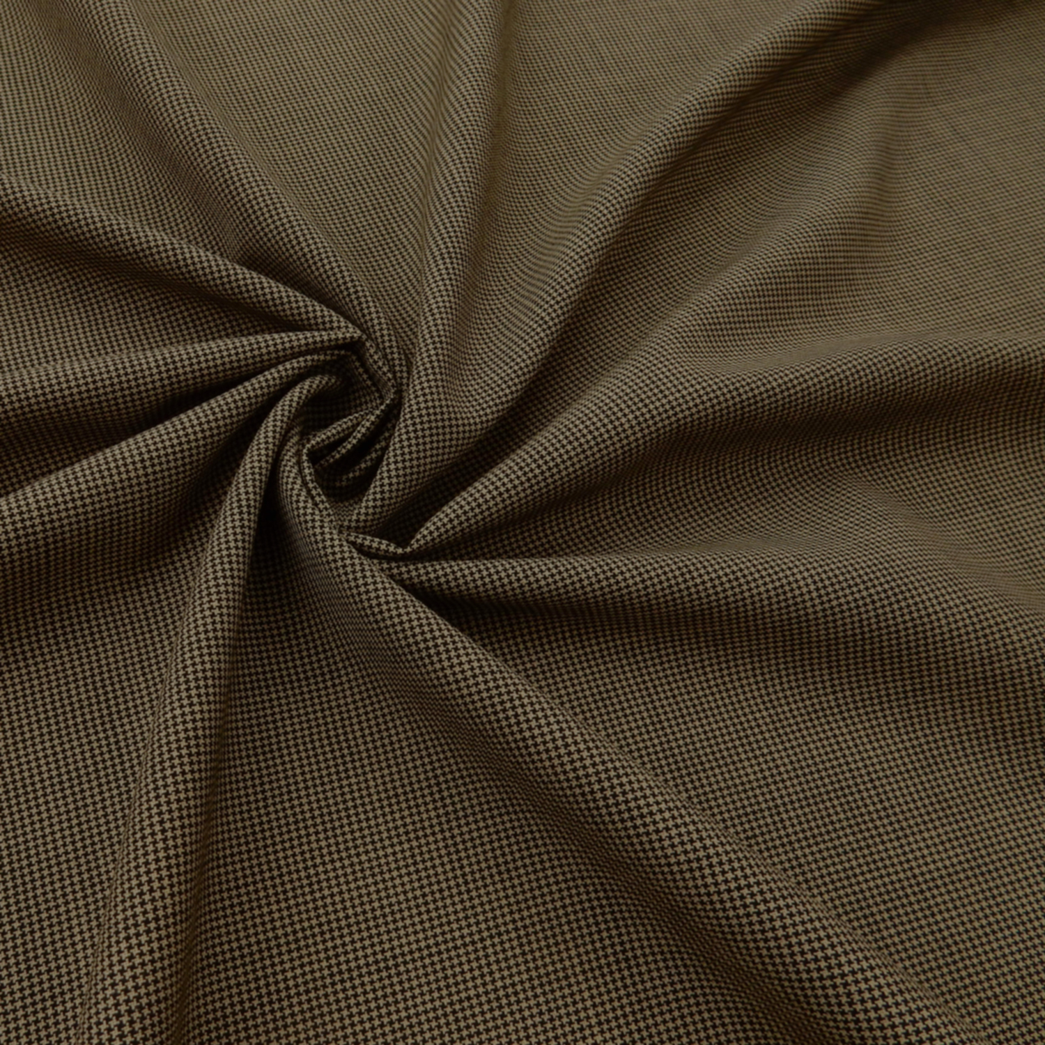 Super 110s Wool Fabric Herringbone 49 Beige-Black, by the yard - Image 2