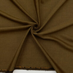 Super 110s Wool Fabric Herringbone 51 Khaki-Brown, by the yard