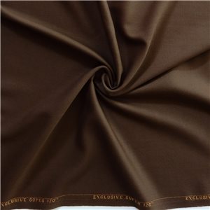 Super 120s Worsted Wool Fabric Nut Brown, by the yard