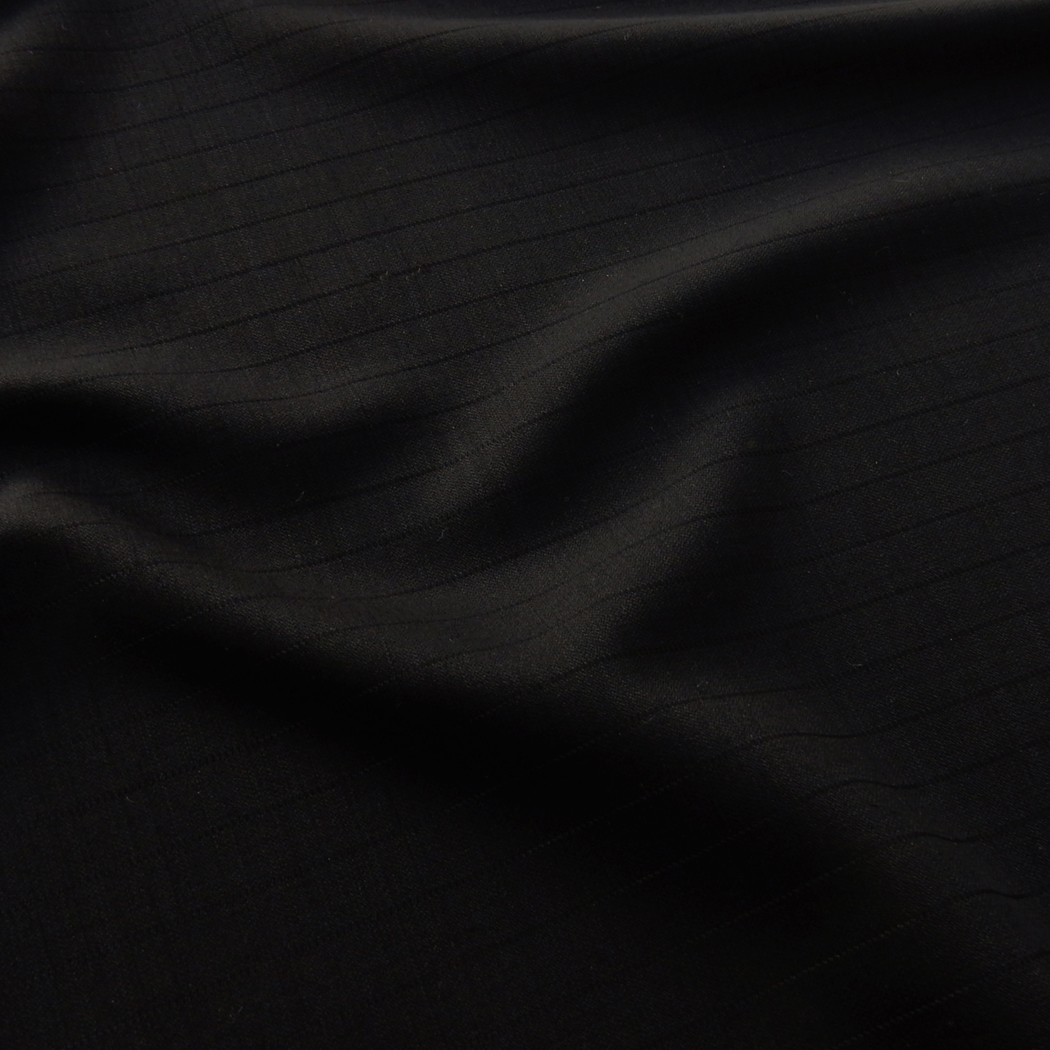 Super 150s Wool Fabric 26 Pinstripe Black on Black, by the yard - Image 5