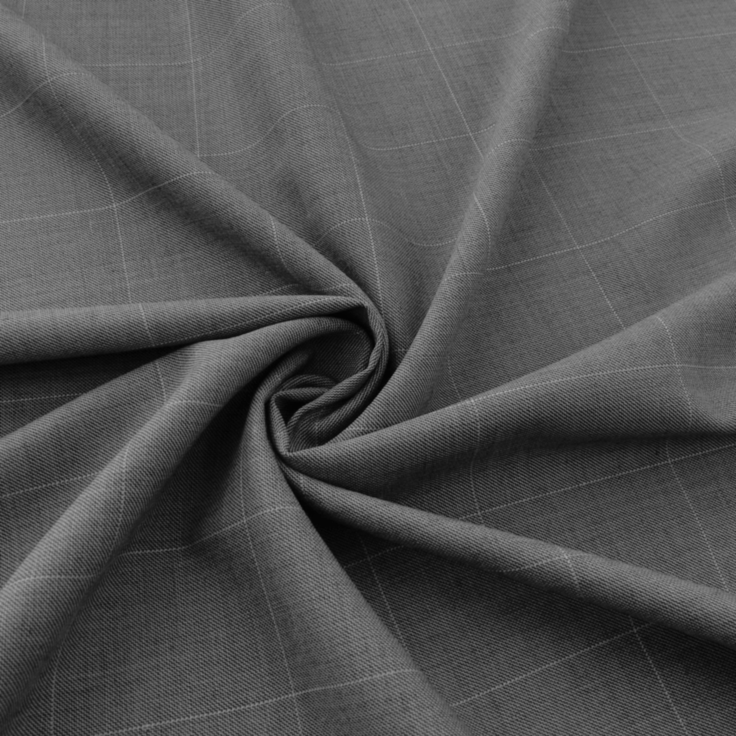 Super 100s Wool Fabric 21 Windowpane Heather Gray, by the yard - Image 2