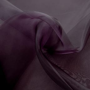 Wholesale Twinkle Twinkle Organza Fabric Eggplant 125 yard roll