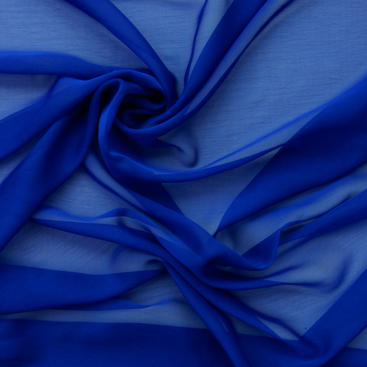 Waterfall Two Tone Chiffon Fabric Royal Blue/Blue, by the yard - Image 4