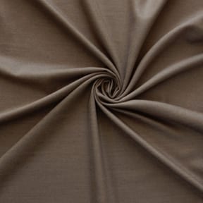 Italian Super 100s Wool Flannel Fabric Mink, by the yard