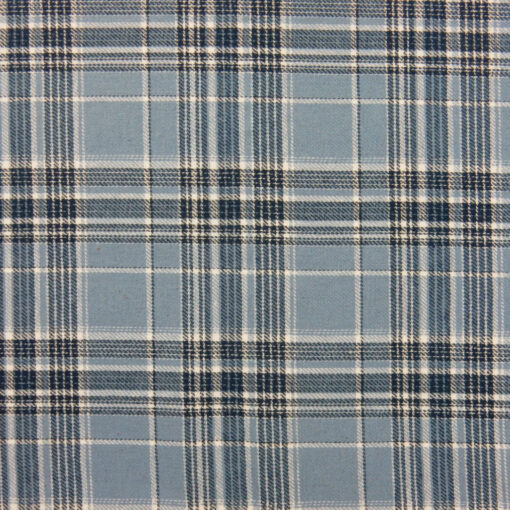 Flannel Yarn Dyed Plaid Fabric Axel Dusty Blue flat 2