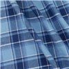 Flannel Yarn Dyed Plaid Fabric Barry Blue draped 2