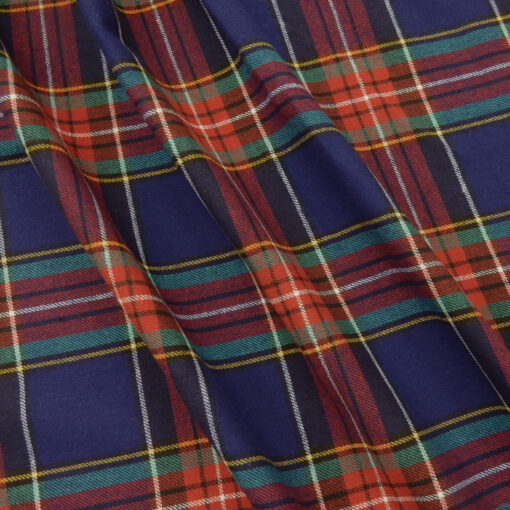 Flannel Yarn Dyed Plaid Fabric Damon Multi draped