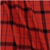 Flannel Yarn Dyed Plaid Fabric Leo Red-Black draped