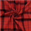 Flannel Yarn Dyed Plaid Fabric Leo Red-Black swirled