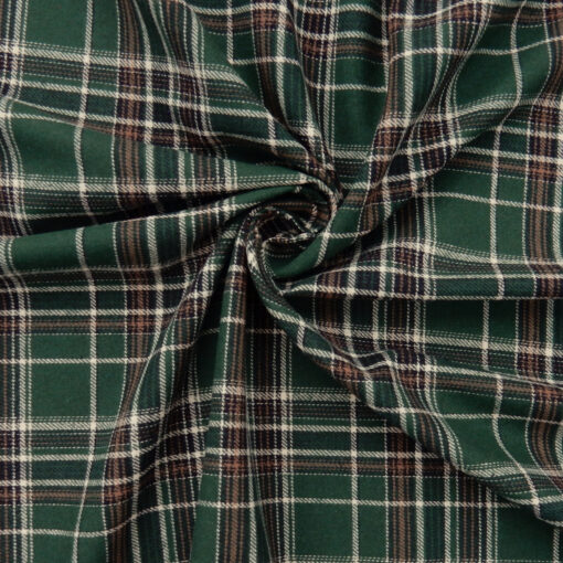 Flannel Yarn Dyed Plaid Fabric Roger Green swirled