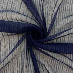 SALE Sparkle Pleated Stretch Mesh Fabric 6599 Blueberry, by the yard