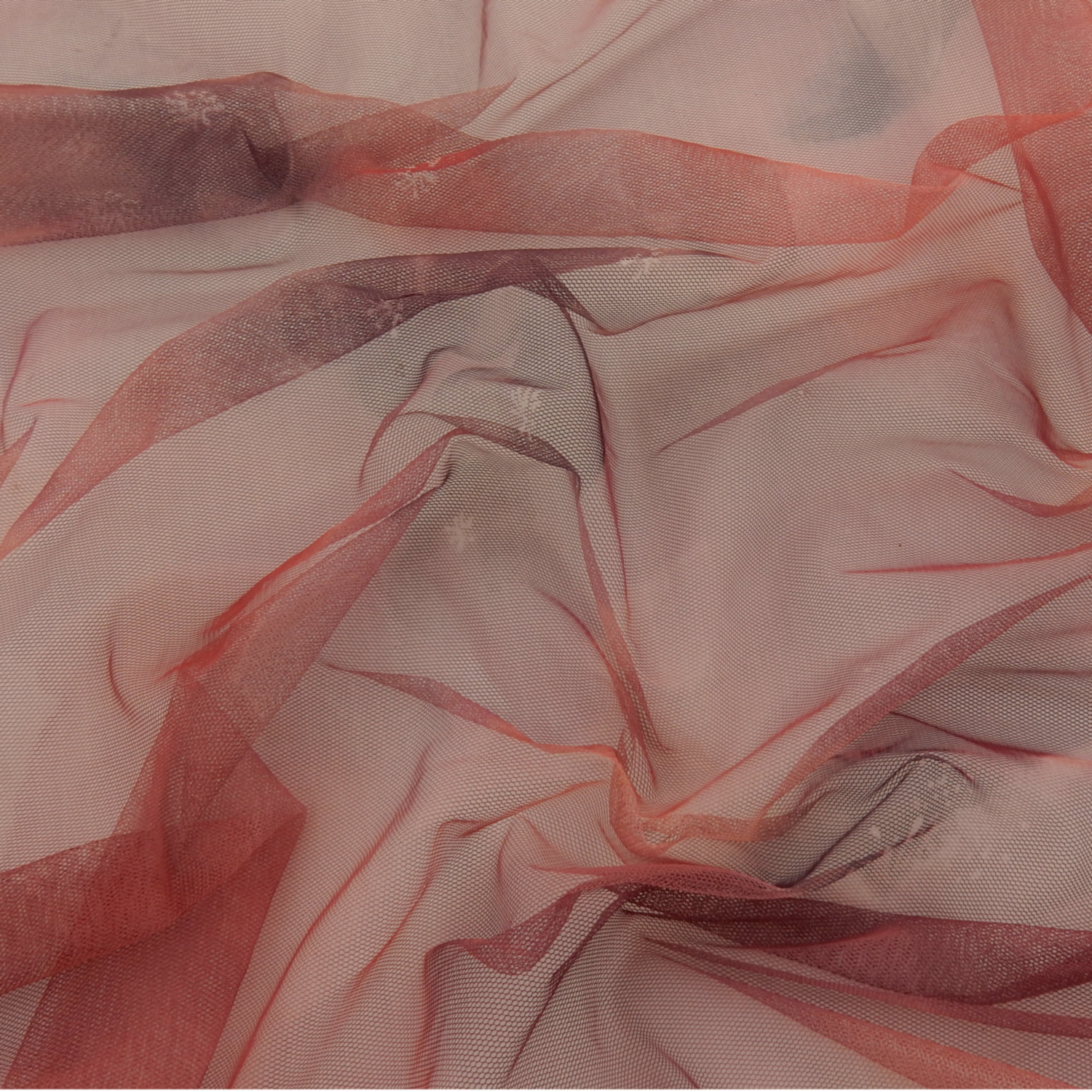 SALE Floral Batik Printed Stretch Mesh Fabric 6731 Mauve, by the yard - Image 5