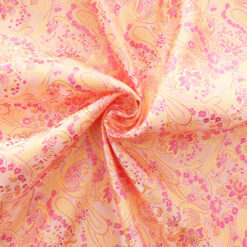 60" Chinese Brocade Fabric Small Paisley Ivory 35 yard bolt