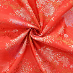 60" Chinese Brocade Fabric Spring Red 35 yard bolt