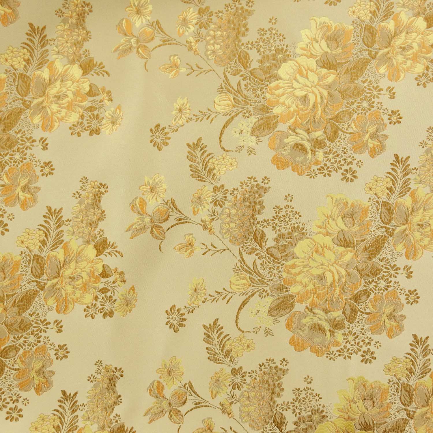 60" Chinese Brocade Fabric Vintage Floral Gold 35 yard bolt - Image 4