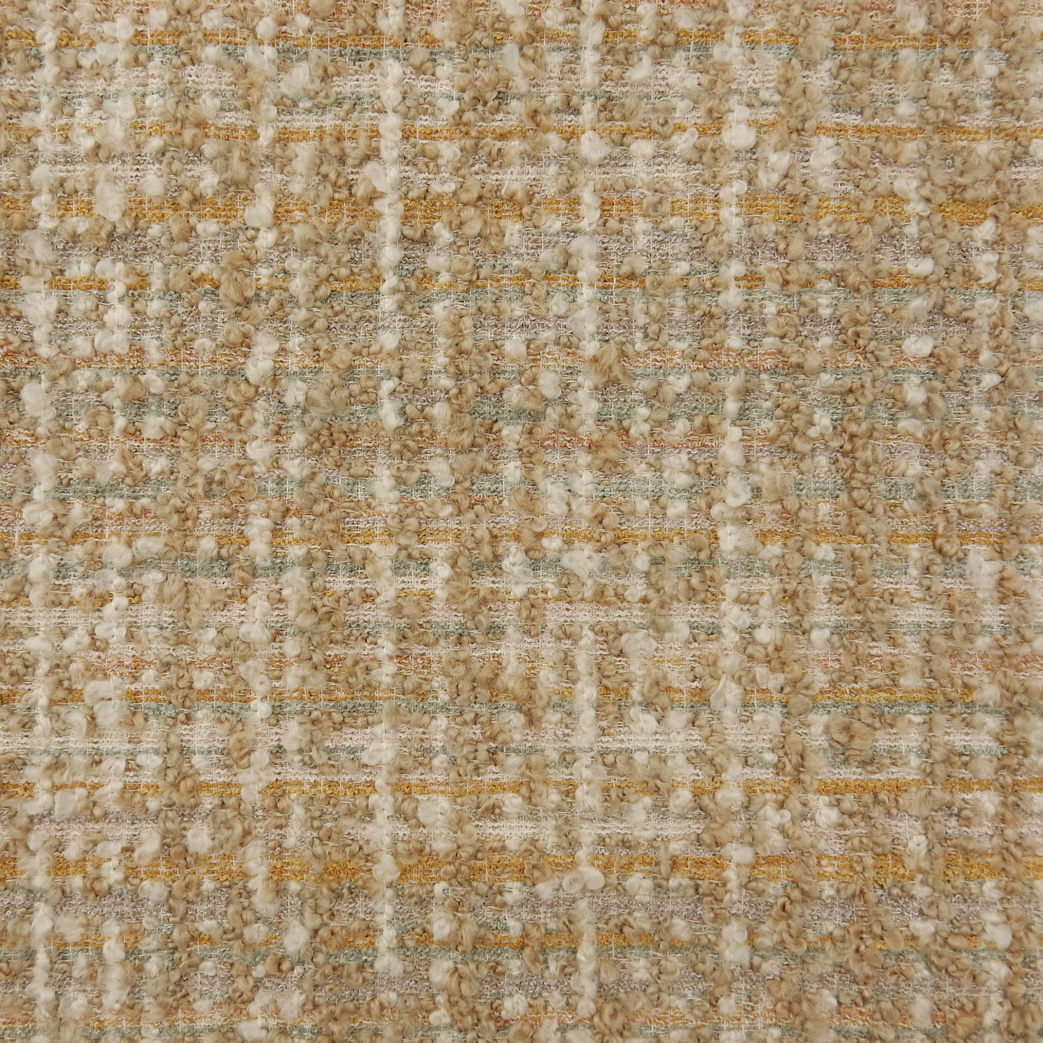 Belluno Boucle Upholstery Fabric Beige, by the yard - Image 6