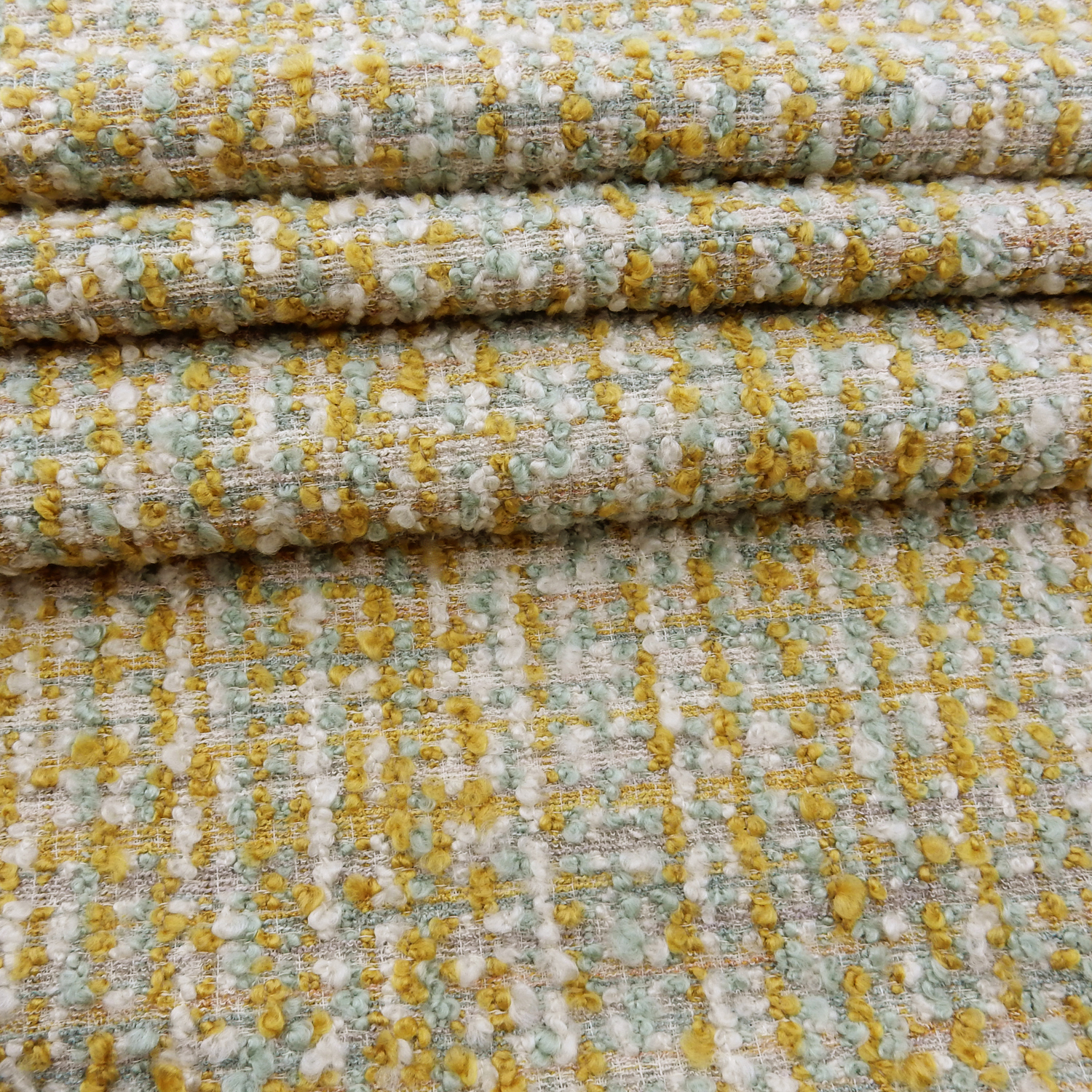 Belluno Boucle Upholstery Fabric Tuscan Gold, by the yard - Image 4