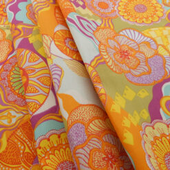 SALE Geometric Spun Polyester Decorating Fabric 6555 Bright, by the yard