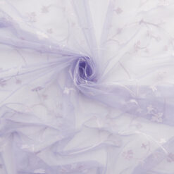 SALE Sparkle Floral Stretch Mesh Fabric 6606 Lavender, by the yard