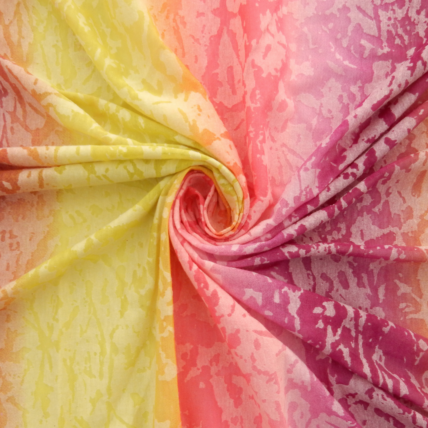 1 Yard SALE - Stripe Burnout Stretch Rayon Jersey Fabric SC113 Multi