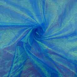 Moonglow Iridescent Crinkle Organza Fabric Opal Blue 120 yard roll