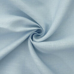 Wholesale French Handkerchief 100% Linen Fabric Sky Blue 50 yard roll