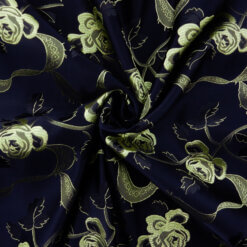 60" Chinese Brocade Fabric Ribbon Black 35 yard bolt