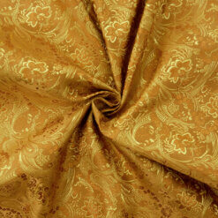 60" Chinese Brocade Fabric Small Paisley Bronze 35 yard bolt