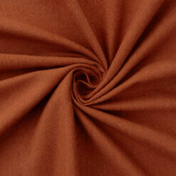 100% Cotton Flannel Fabric Rust, by the yard