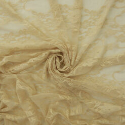 Paris Stretch Lace Fabric Champagne 25 yard bolt