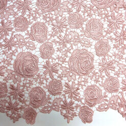 Rose Venice Lace Fabric Blush Pink 15 yard bolt