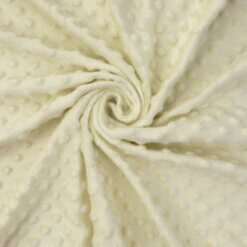 Minky Dot Fabric Cream, by the yard