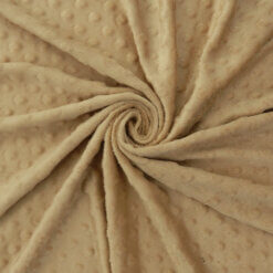 Minky Dot Fabric Tan, by the yard