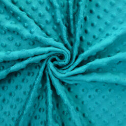 Minky Dot Fabric Turquoise, by the yard