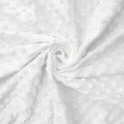 Minky Dot Fabric White, by the yard